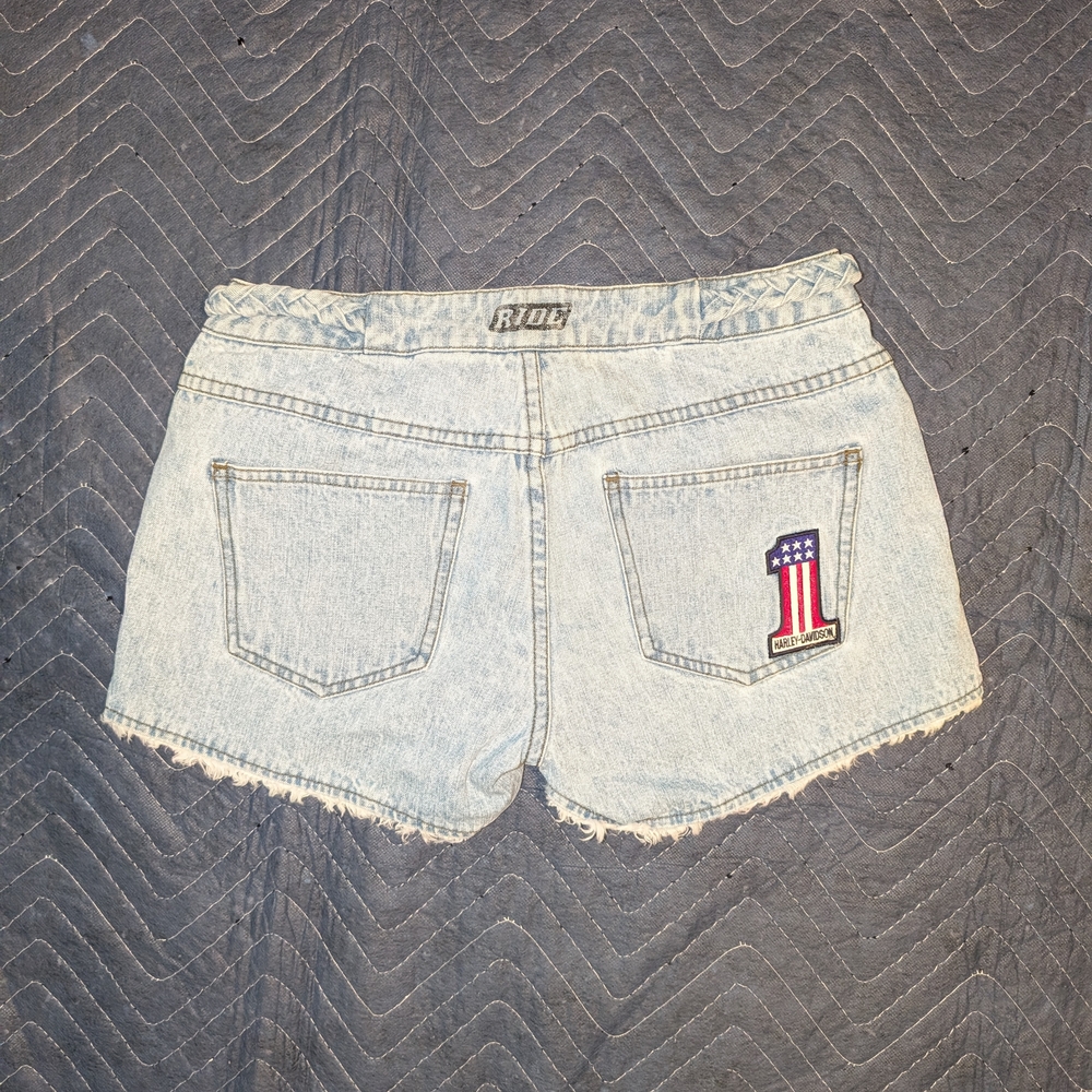 Harley-Davidson Light Blue Denim Shorts